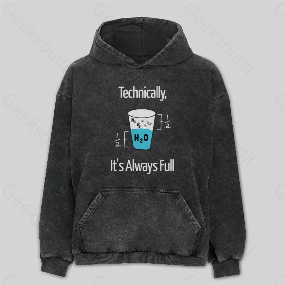 It¡¯s Always Full Science Washed Hoodie M