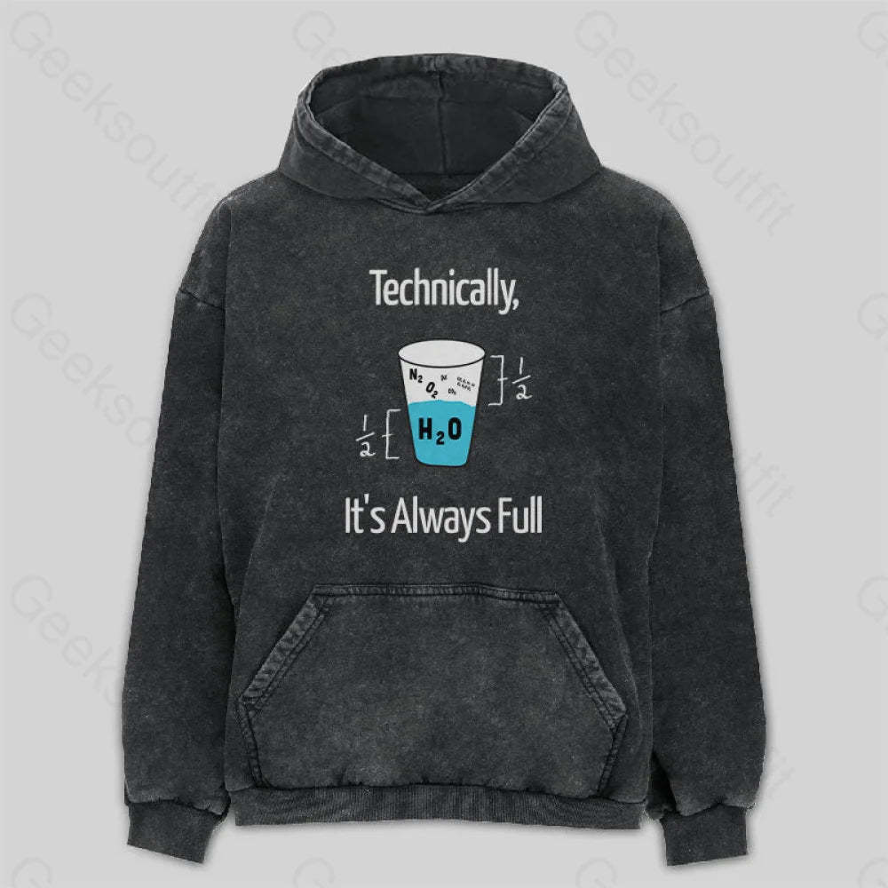 It¡¯s Always Full Science Washed Hoodie M