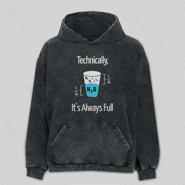 It¡¯s Always Full Science Washed Hoodie M