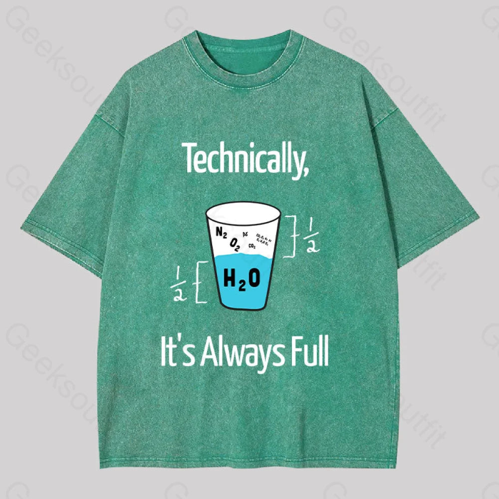 It?��s Always Full Science Washed T-Shirt Grass Green / S
