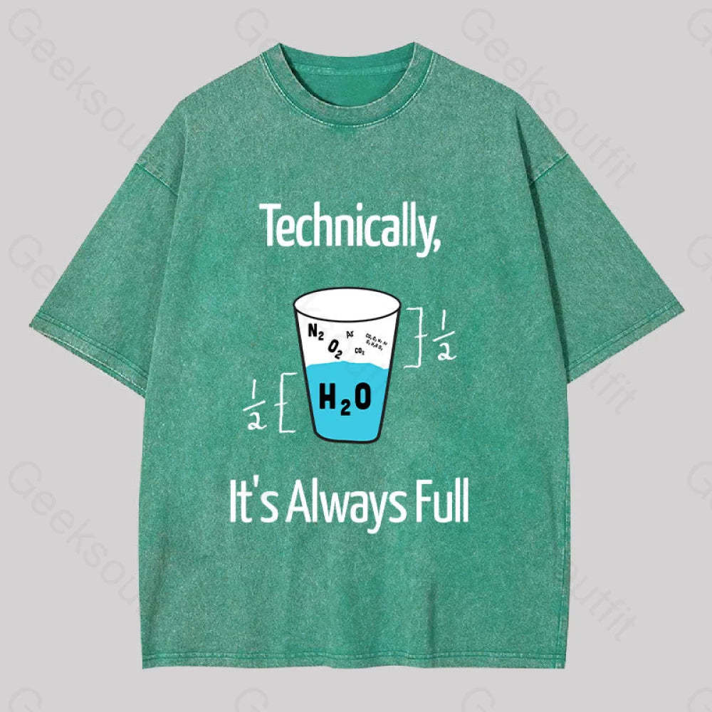 It?��s Always Full Science Washed T-Shirt Grass Green / S
