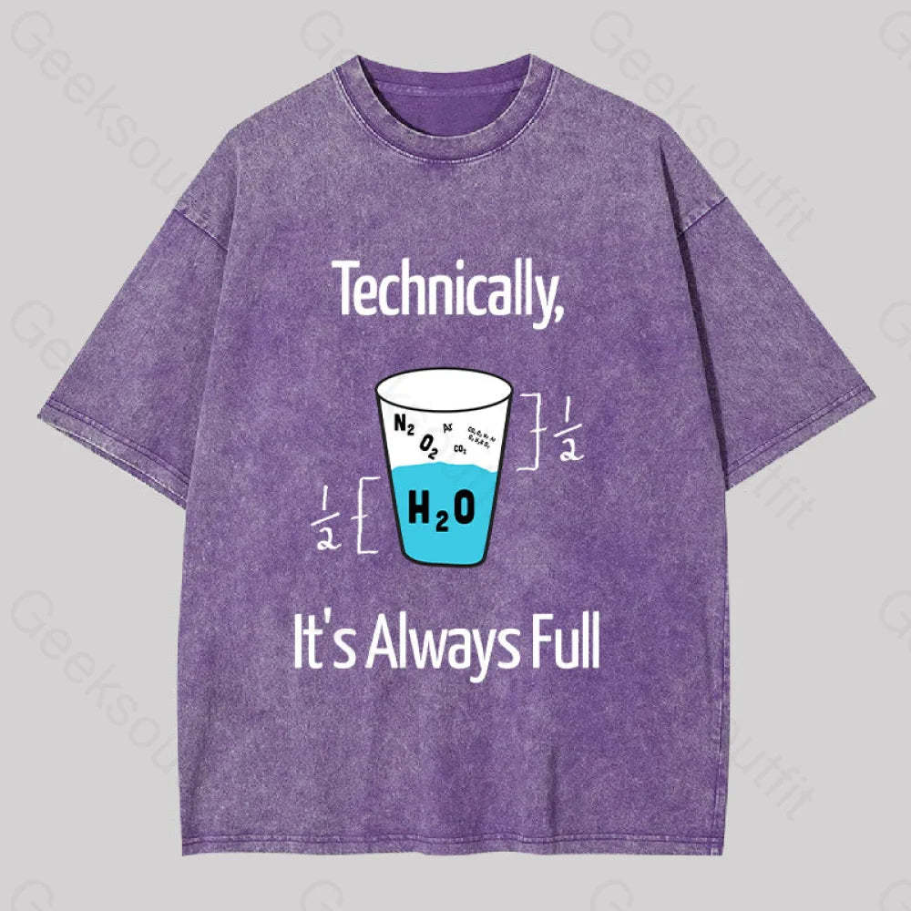 It?��s Always Full Science Washed T-Shirt Purple / S