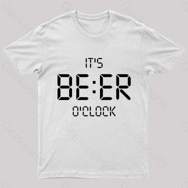 It’s Beer O’clock Nerd T-Shirt White / S