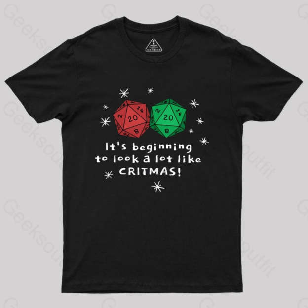 It’s Beginning To Look A Lot Like Critmas T-Shirt Black / S