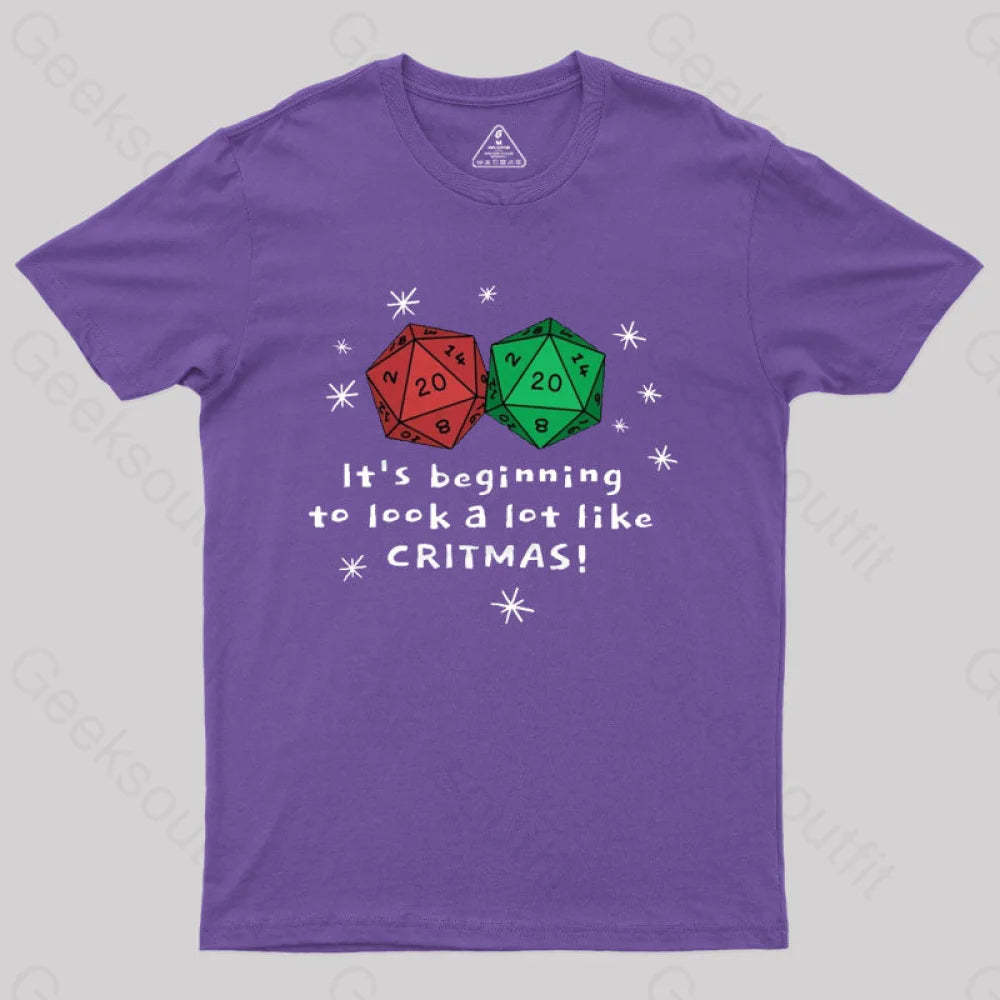 It’s Beginning To Look A Lot Like Critmas T-Shirt Purple / S