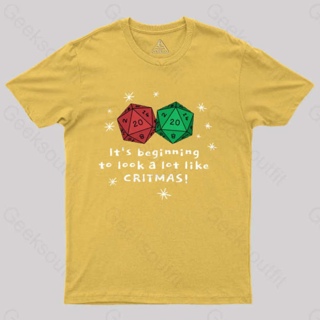 It’s Beginning To Look A Lot Like Critmas T-Shirt Yellow / S