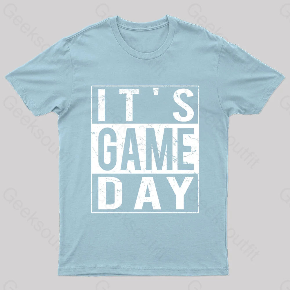 It’s Game-Day Nerd T-Shirt Light Blue / S