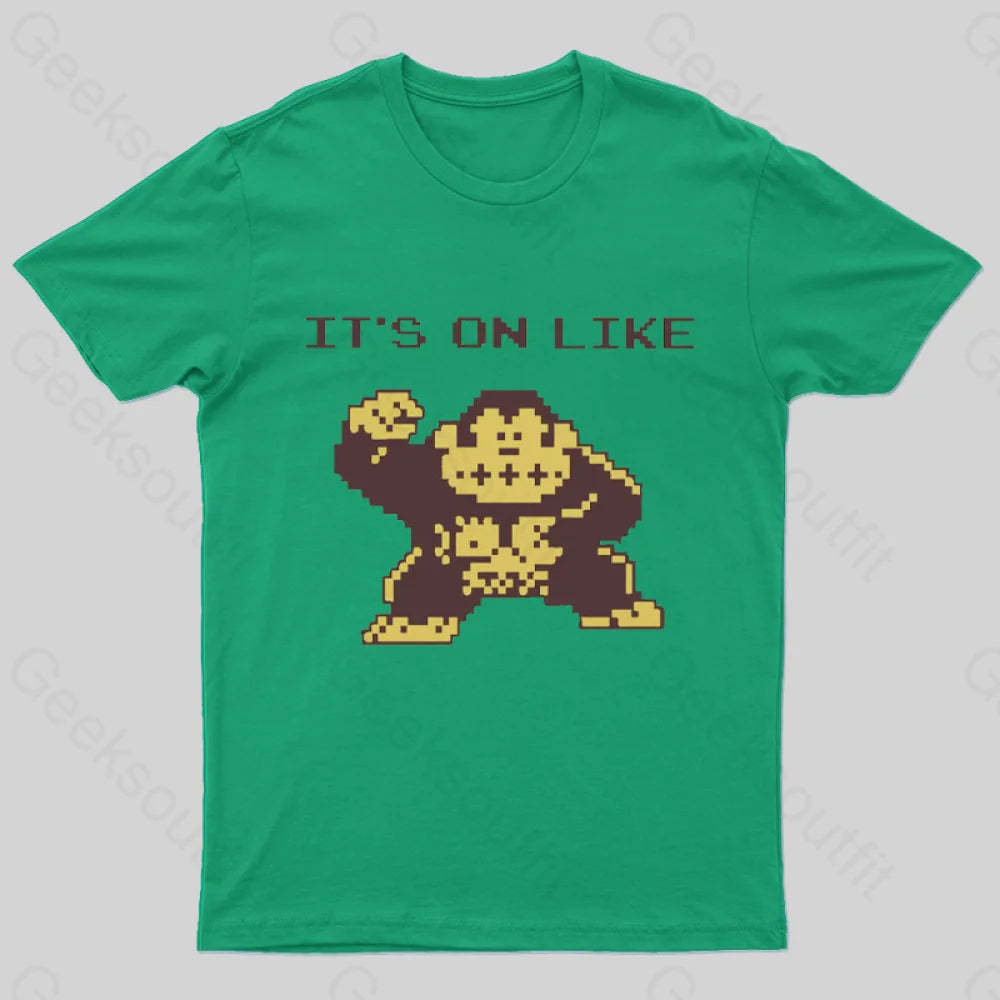 It’s On Like Donkey Kong Geek T-Shirt Green / S