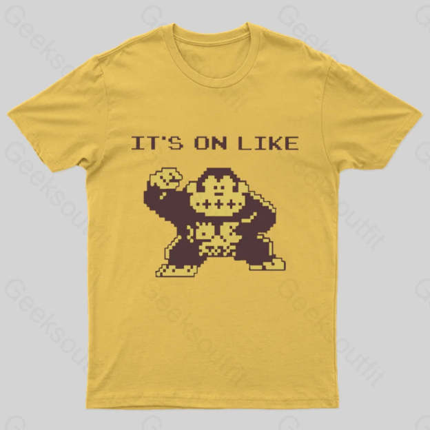 It’s On Like Donkey Kong Geek T-Shirt Yellow / S