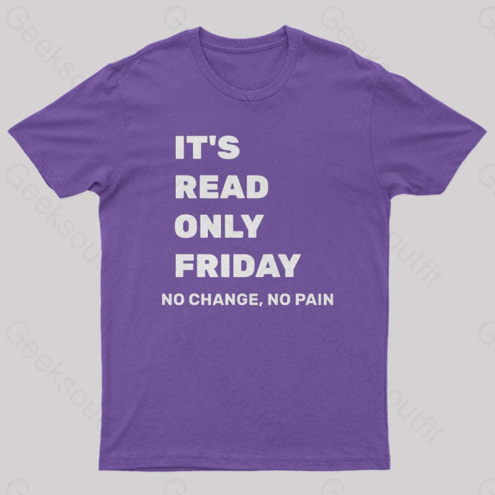 It’s Read Only Friday Geek T-Shirt Purple / S