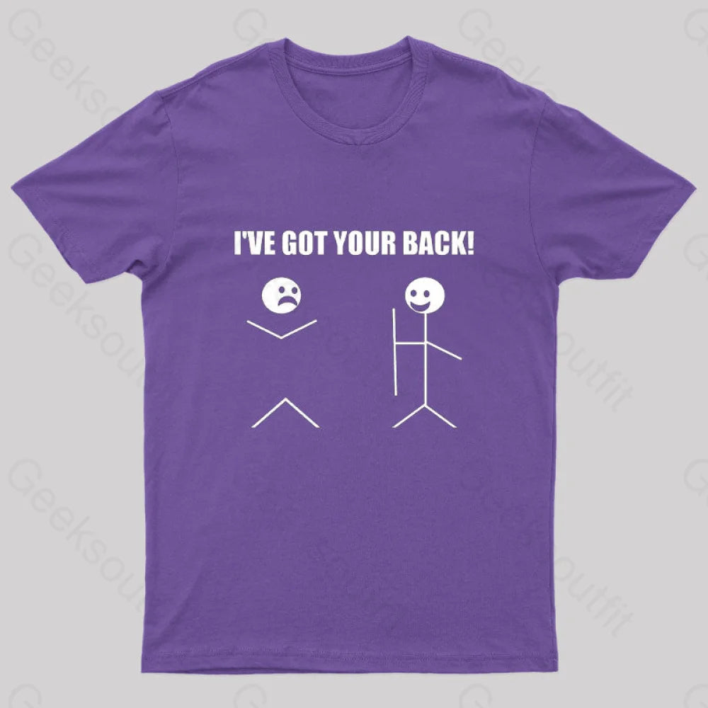 I’ve Got Your Back Geeks T-Shirt Purple / S