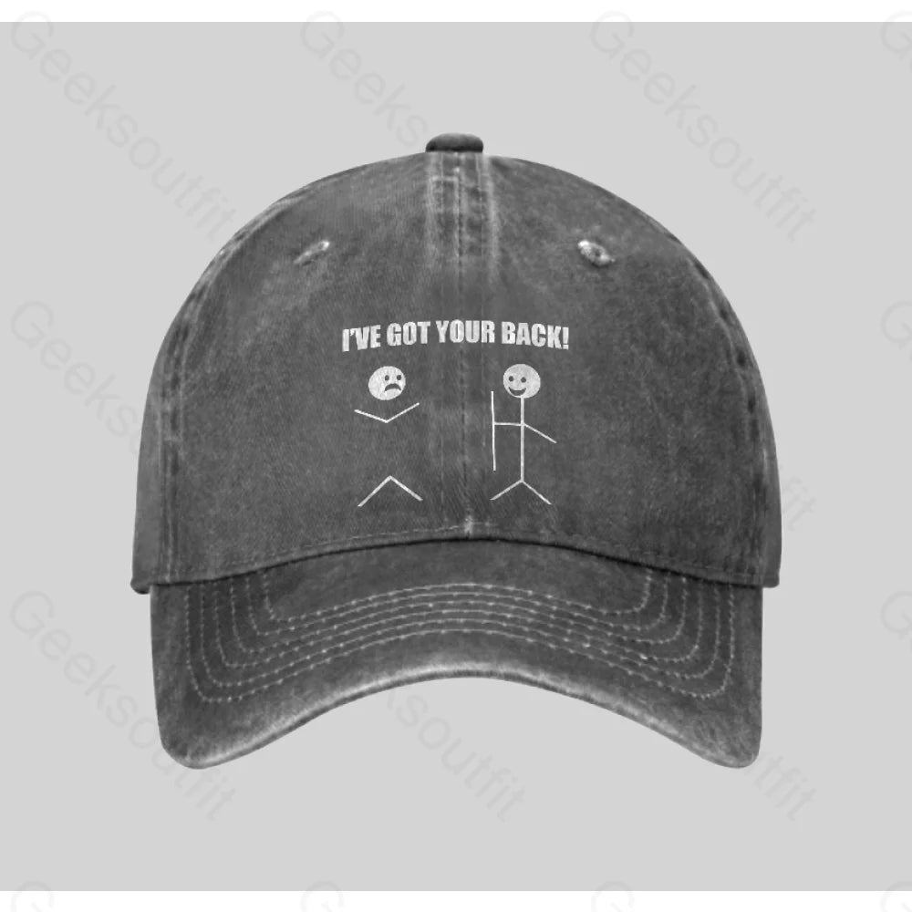 I¡¯ve Got Your Back Washed Vintage Baseball Cap Grey