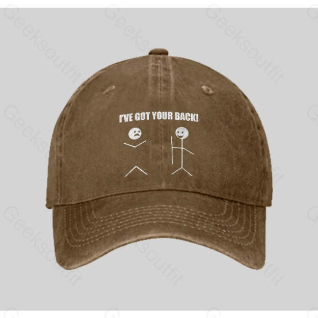 I¡¯ve Got Your Back Washed Vintage Baseball Cap Natural