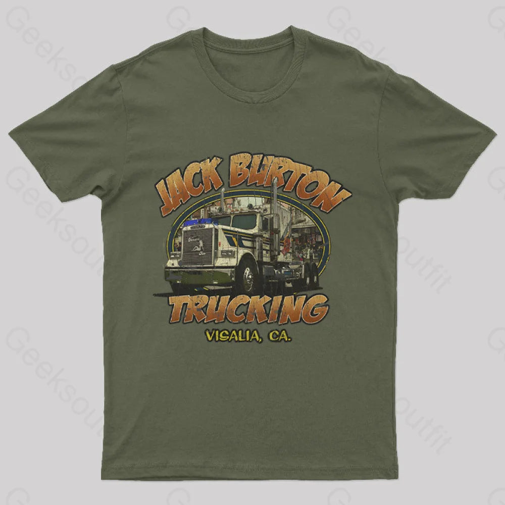 Jack Burton Trucking 1986 Geek T-Shirt Army Green / S