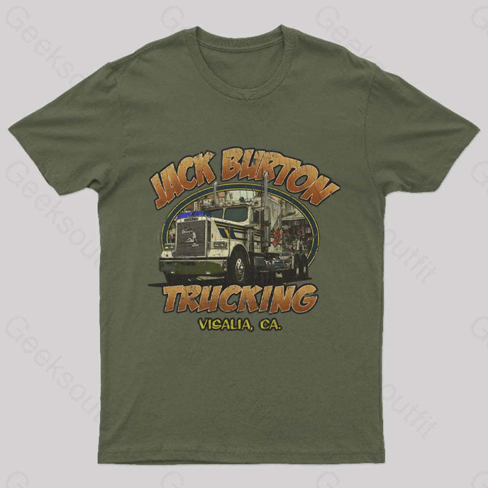 Jack Burton Trucking 1986 Geek T-Shirt Army Green / S