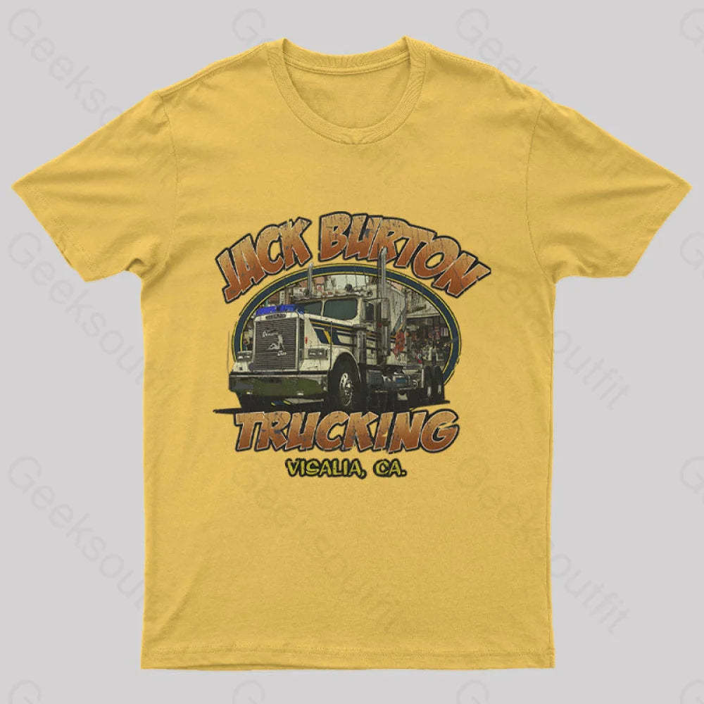 Jack Burton Trucking 1986 Geek T-Shirt Yellow / S
