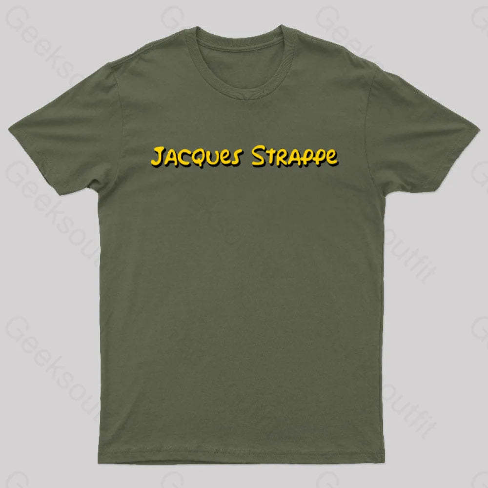 Jacquse Strappe Nerd T-Shirt Army Green / S