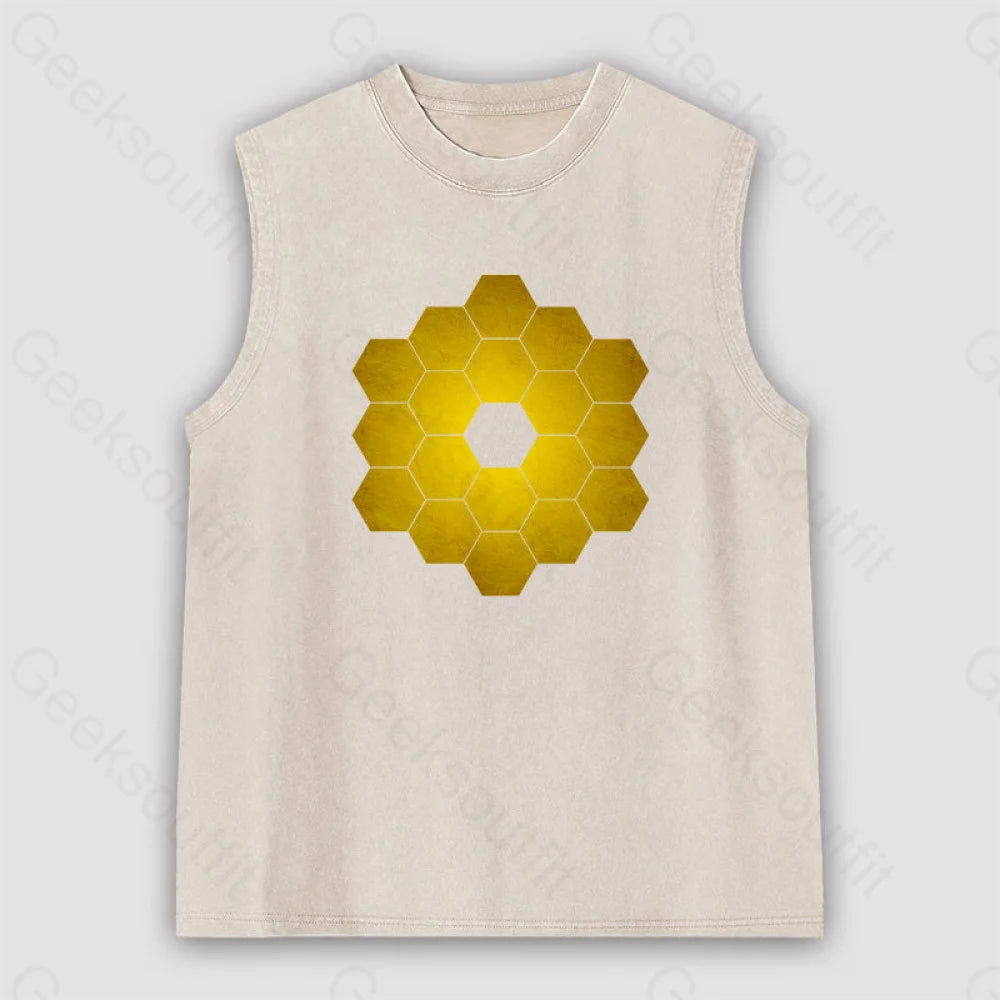 James Webb Space Telescope Unisex Washed Tank Apricot / S