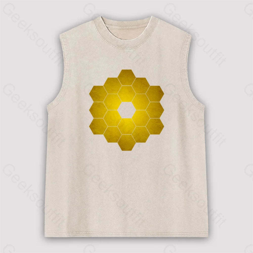 James Webb Space Telescope Unisex Washed Tank Apricot / S
