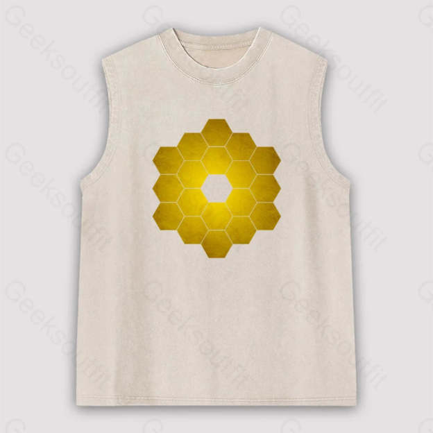 James Webb Space Telescope Unisex Washed Tank Apricot / S