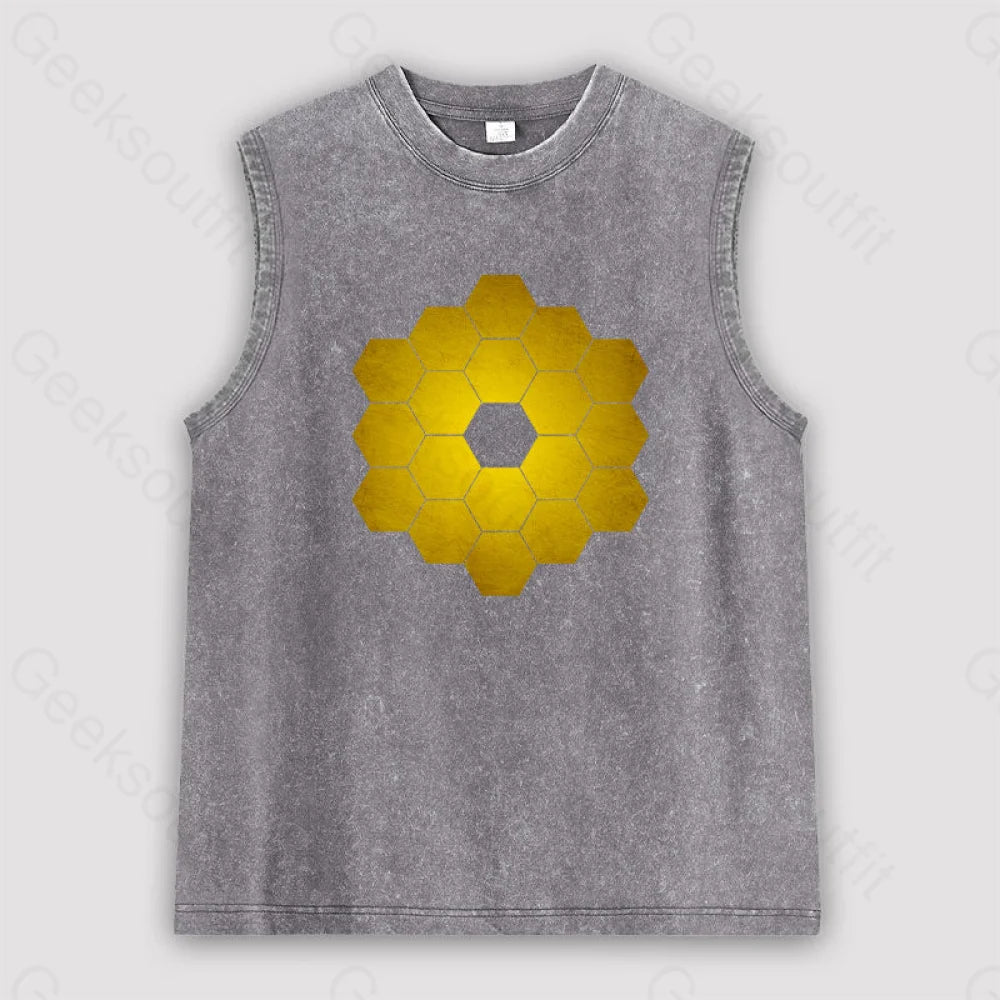 James Webb Space Telescope Unisex Washed Tank Grey / S