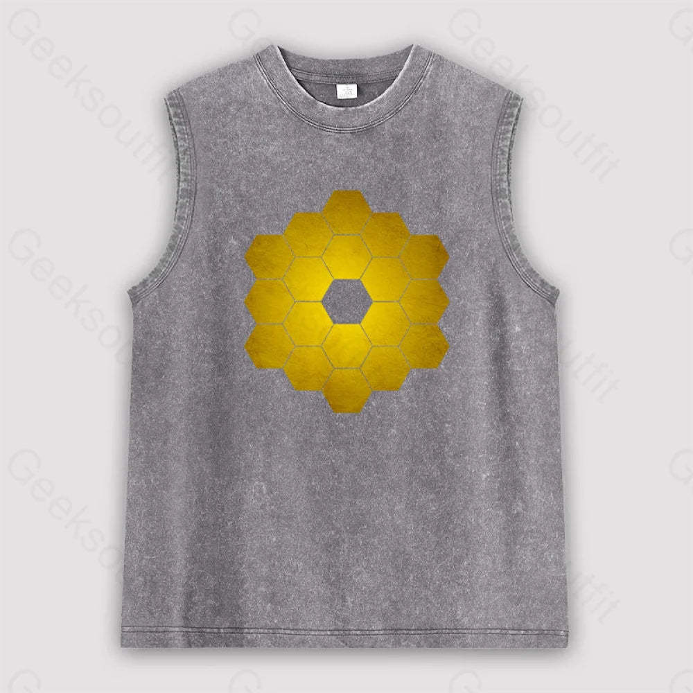 James Webb Space Telescope Unisex Washed Tank Grey / S