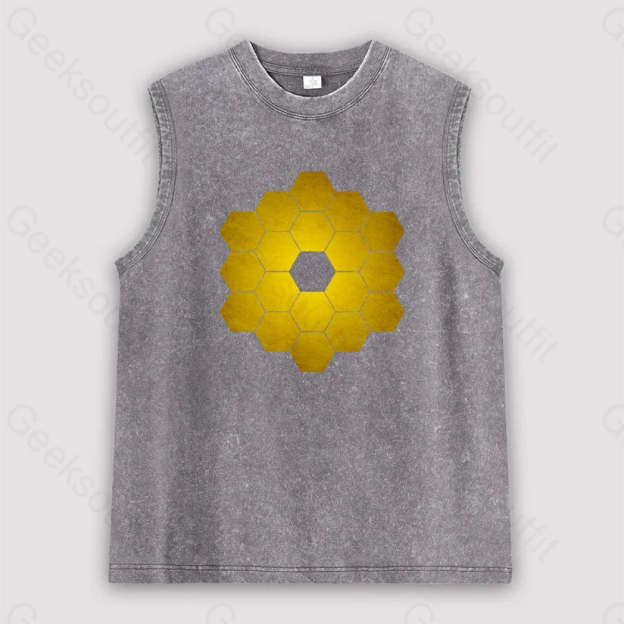 James Webb Space Telescope Unisex Washed Tank Grey / S