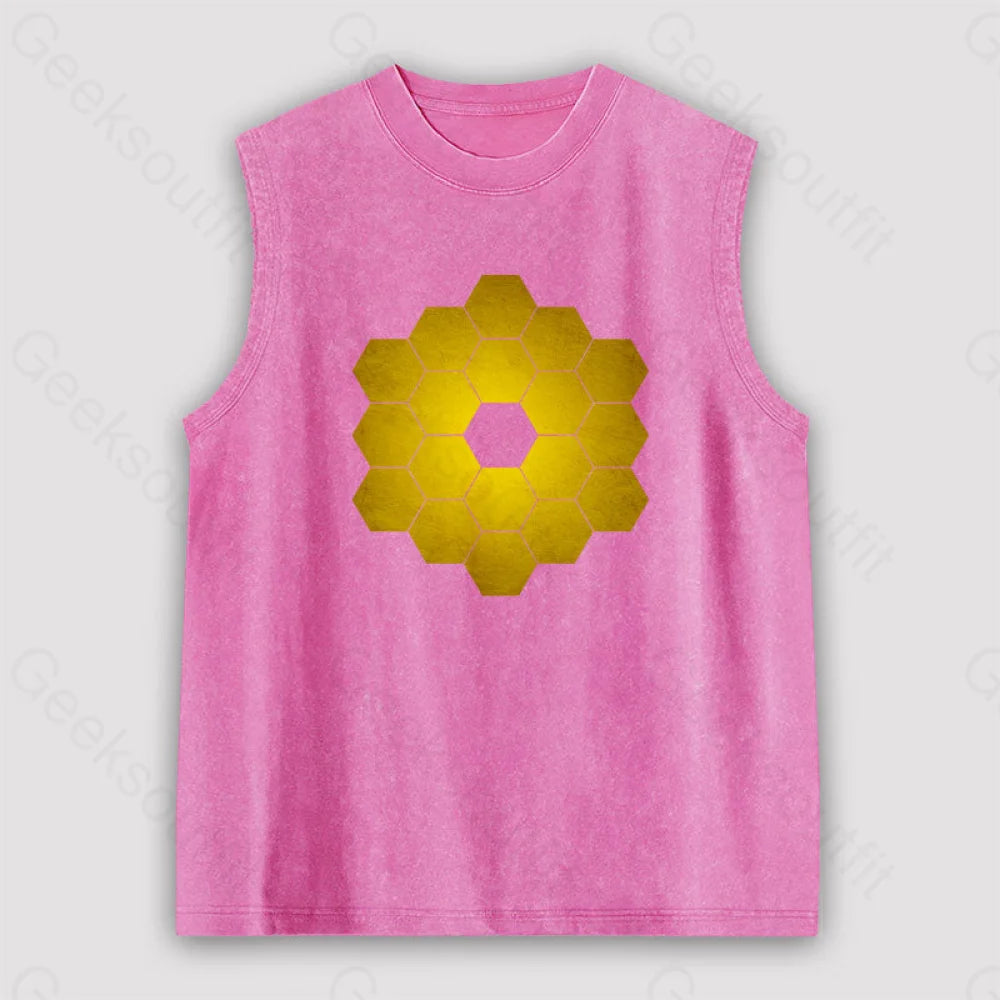 James Webb Space Telescope Unisex Washed Tank Pink / S