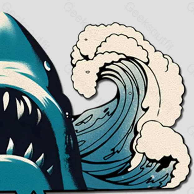 Jaws Wave Funny Diatom Rug
