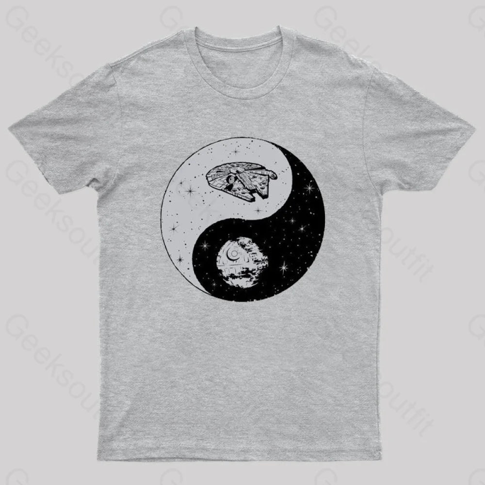 Jedi Sith Yin Yang T-Shirt Grey / S