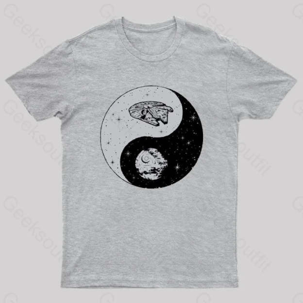 Jedi Sith Yin Yang T-Shirt Grey / S