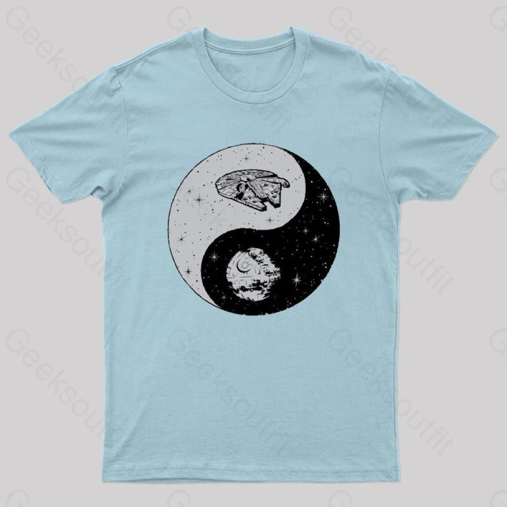 Jedi Sith Yin Yang T-Shirt Light Blue / S
