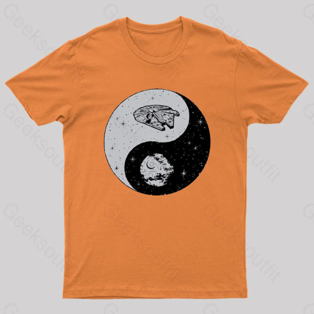 Jedi Sith Yin Yang T-Shirt Orange / S