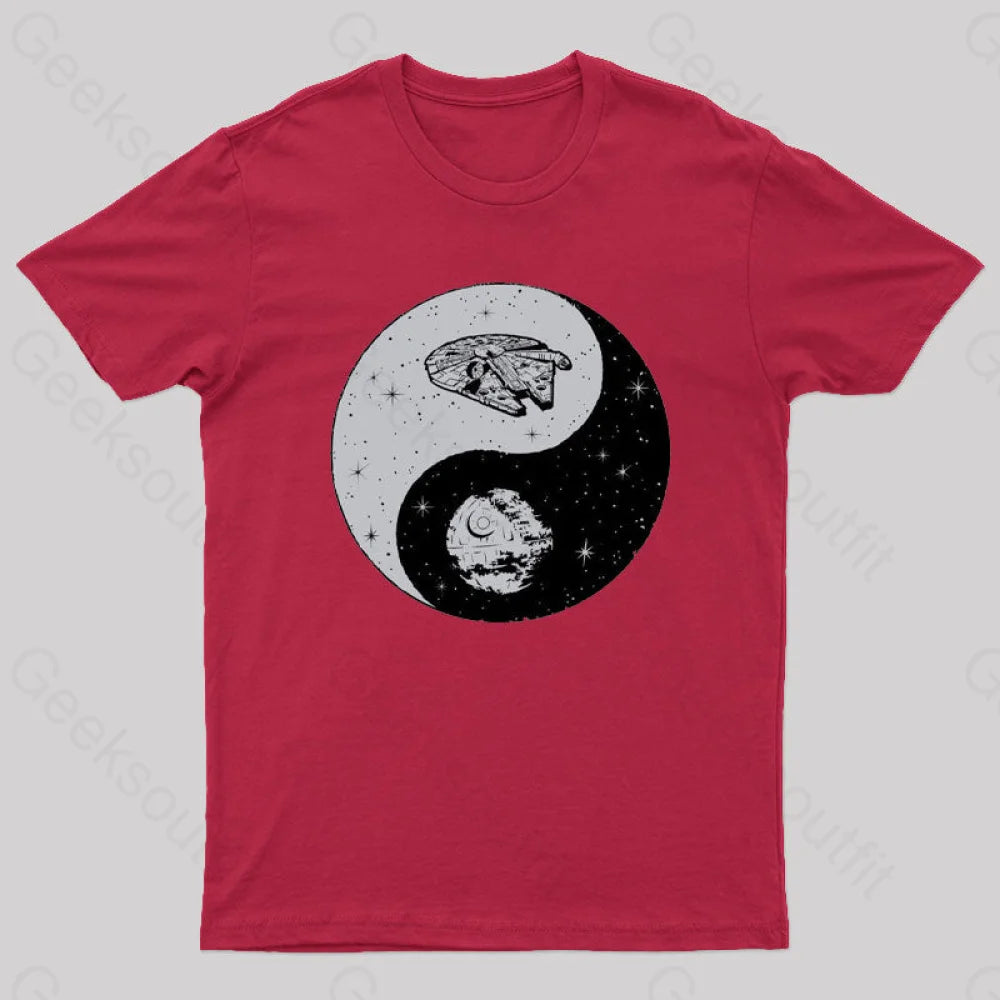 Jedi Sith Yin Yang T-Shirt Red / S