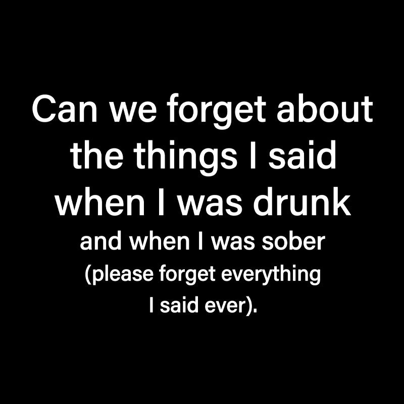 Can We Forget The Things I Said When I Was Drunk Geek T-Shirt