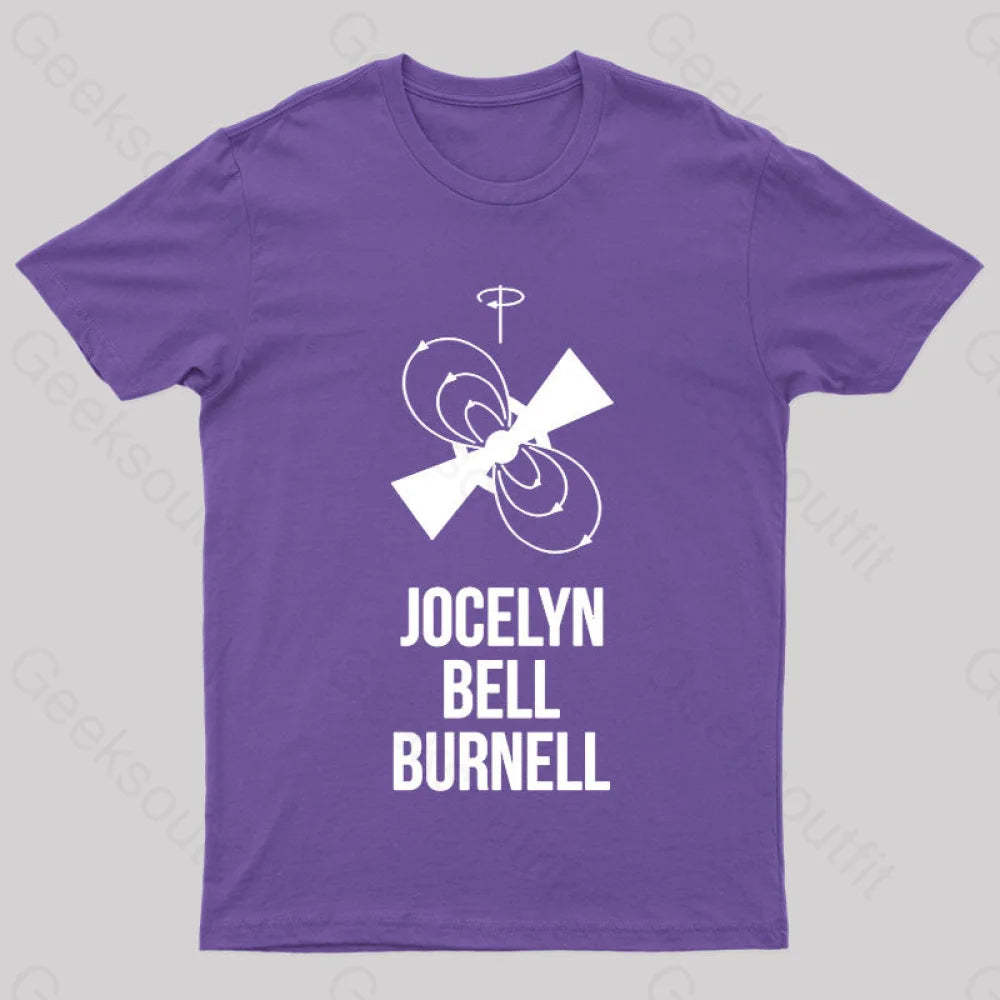 Jocelyn Bell Burnell Nerd T-Shirt Purple / S