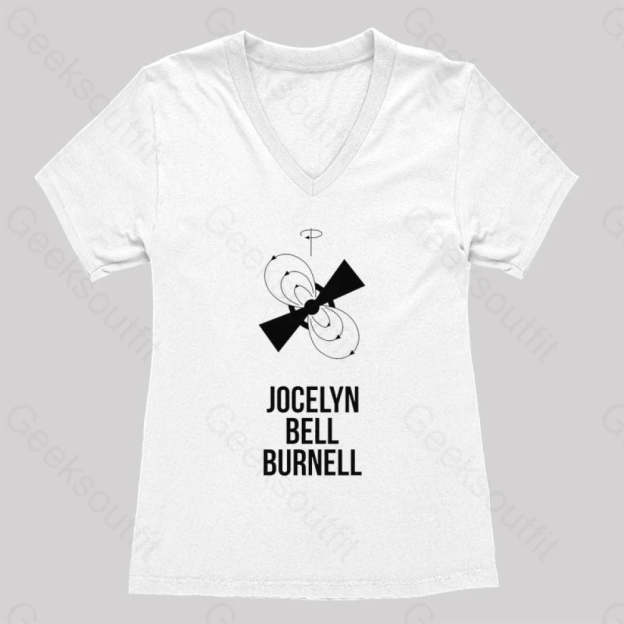 Jocelyn Bell Burnell Women’s V-Neck T-Shirt White / S