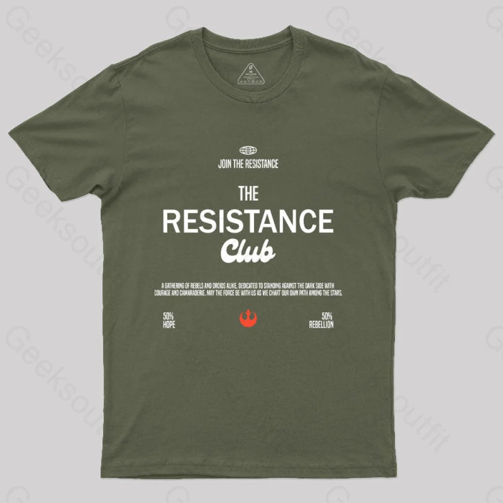 Join The Resistance Club T-Shirt Army Green / S