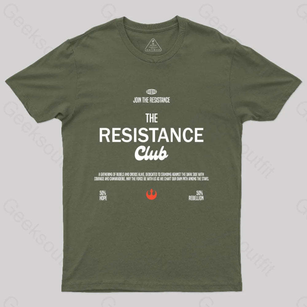 Join The Resistance Club T-Shirt Army Green / S