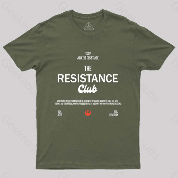 Join The Resistance Club T-Shirt Army Green / S