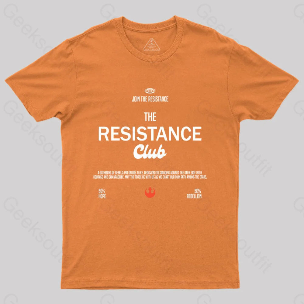 Join The Resistance Club T-Shirt Orange / S