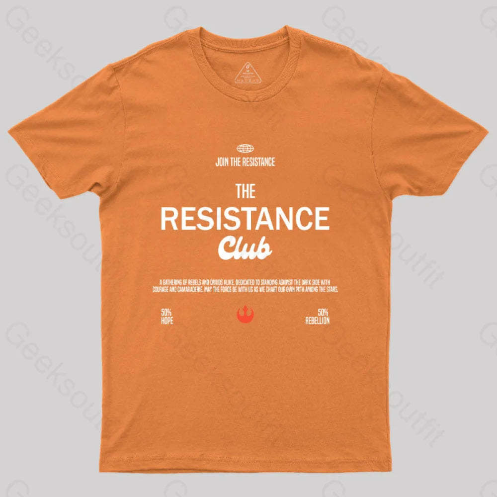 Join The Resistance Club T-Shirt Orange / S
