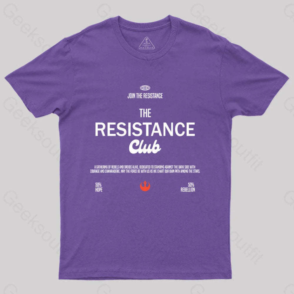 Join The Resistance Club T-Shirt Purple / S