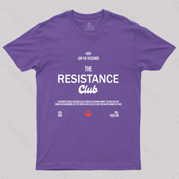 Join The Resistance Club T-Shirt Purple / S