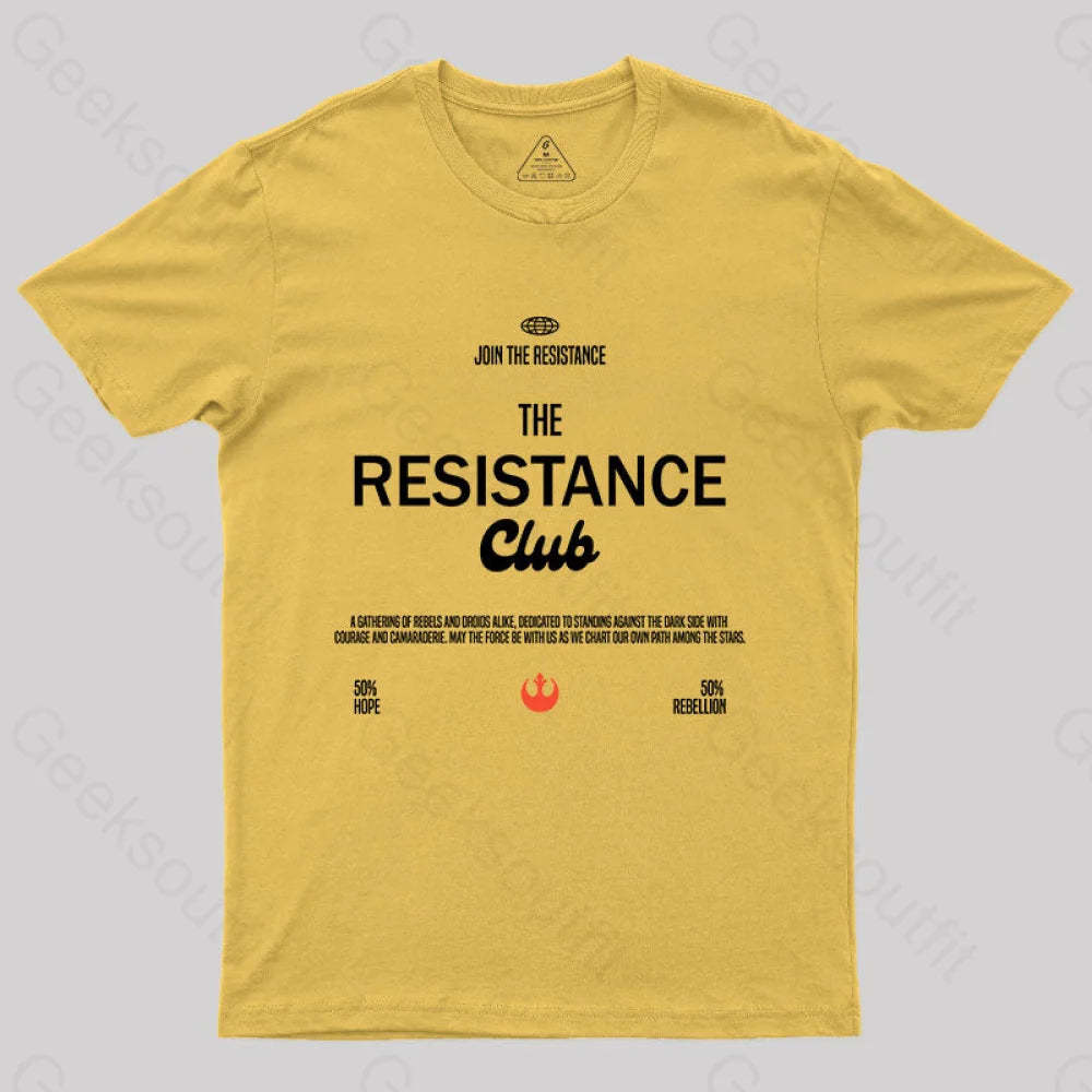 Join The Resistance Club T-Shirt Yellow / S