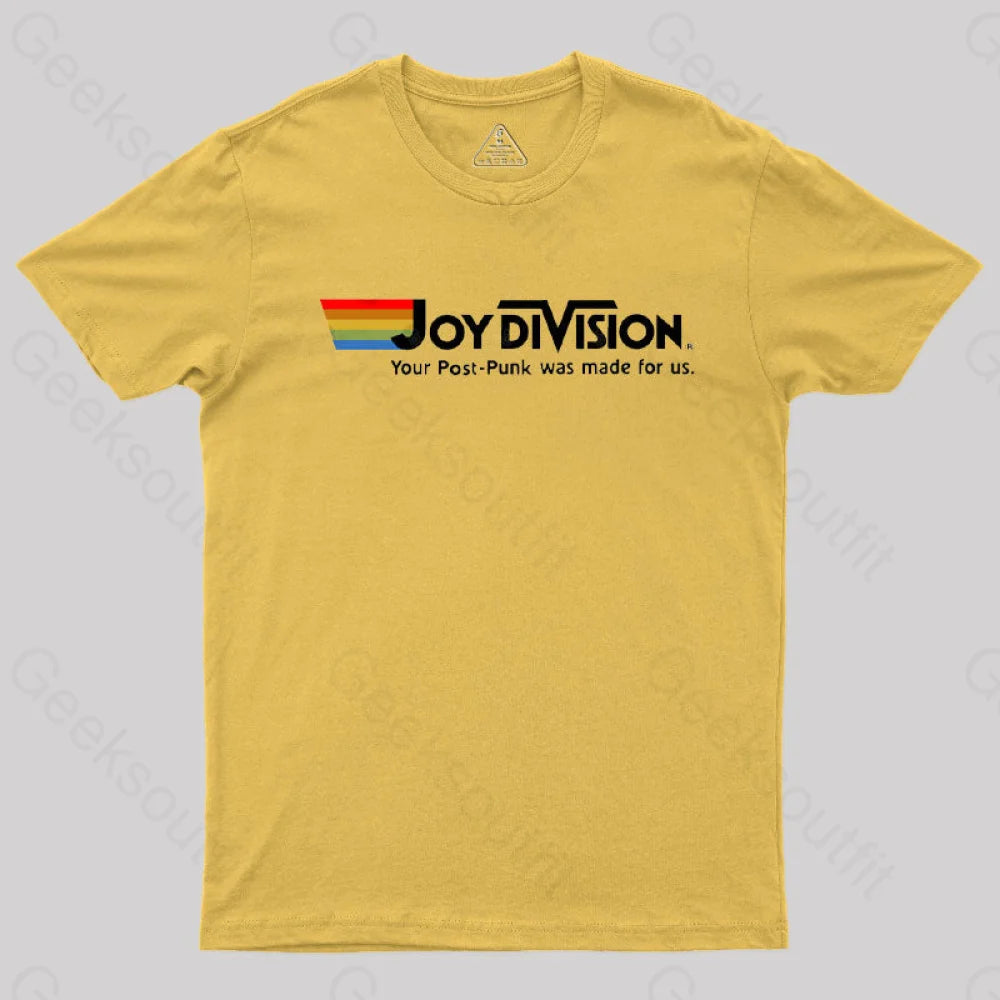 Geeksoutfit Joy Division Parody Vintage T-Shirt for Sale