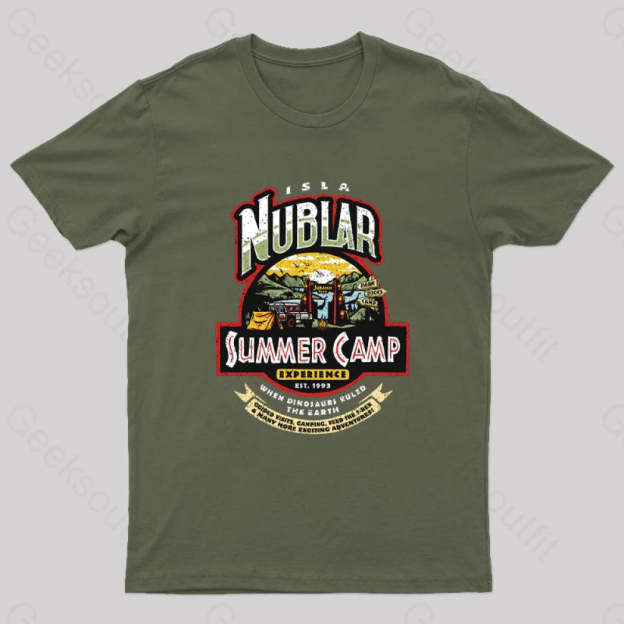 Jurassic Camp T-Shirt Army Green / S
