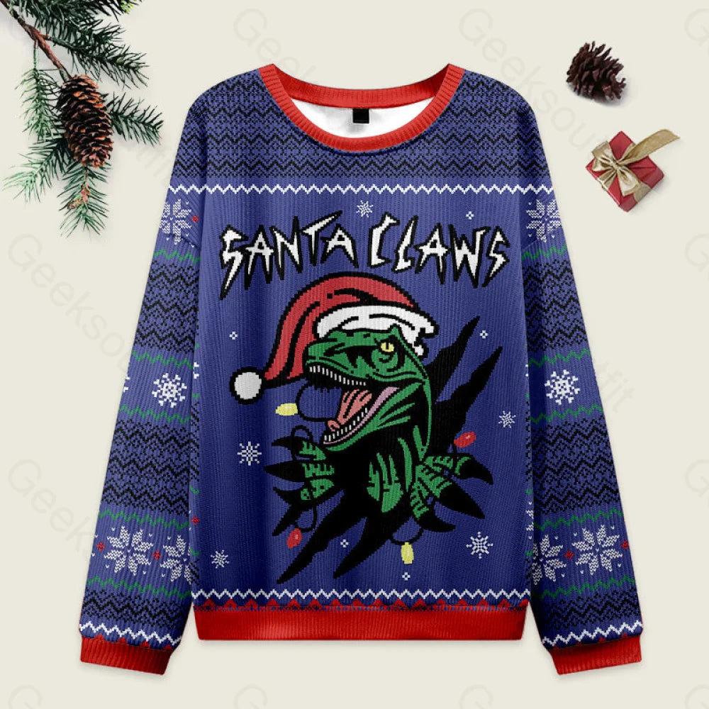 Jurassic Dinosaurs Ugly Christmas Sweater Men??s Style-S