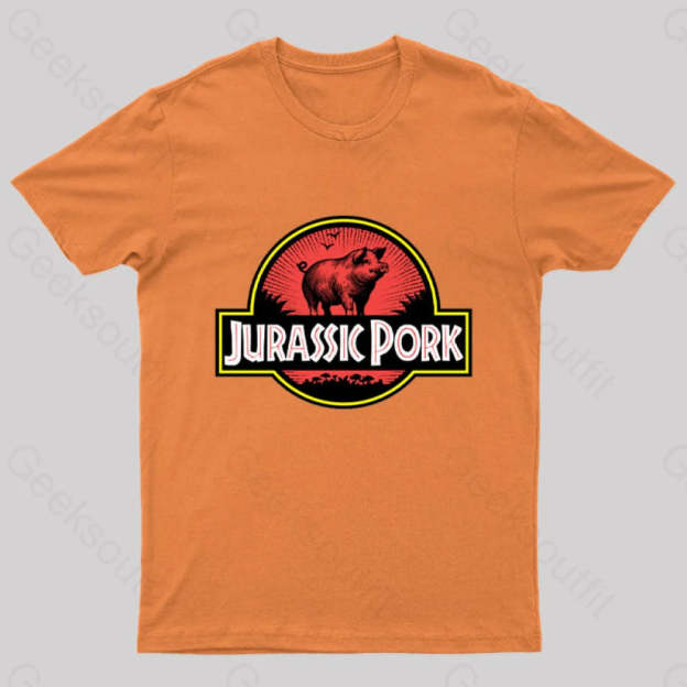 Jurassic Pork Geek T-Shirt Orange / S