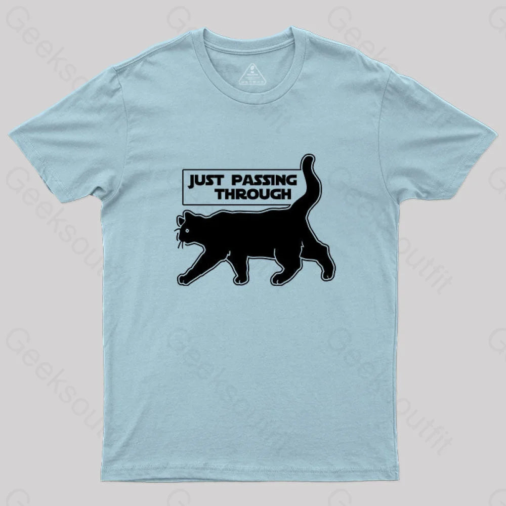 Just Passing Through T-Shirt Light Blue / S Yc
